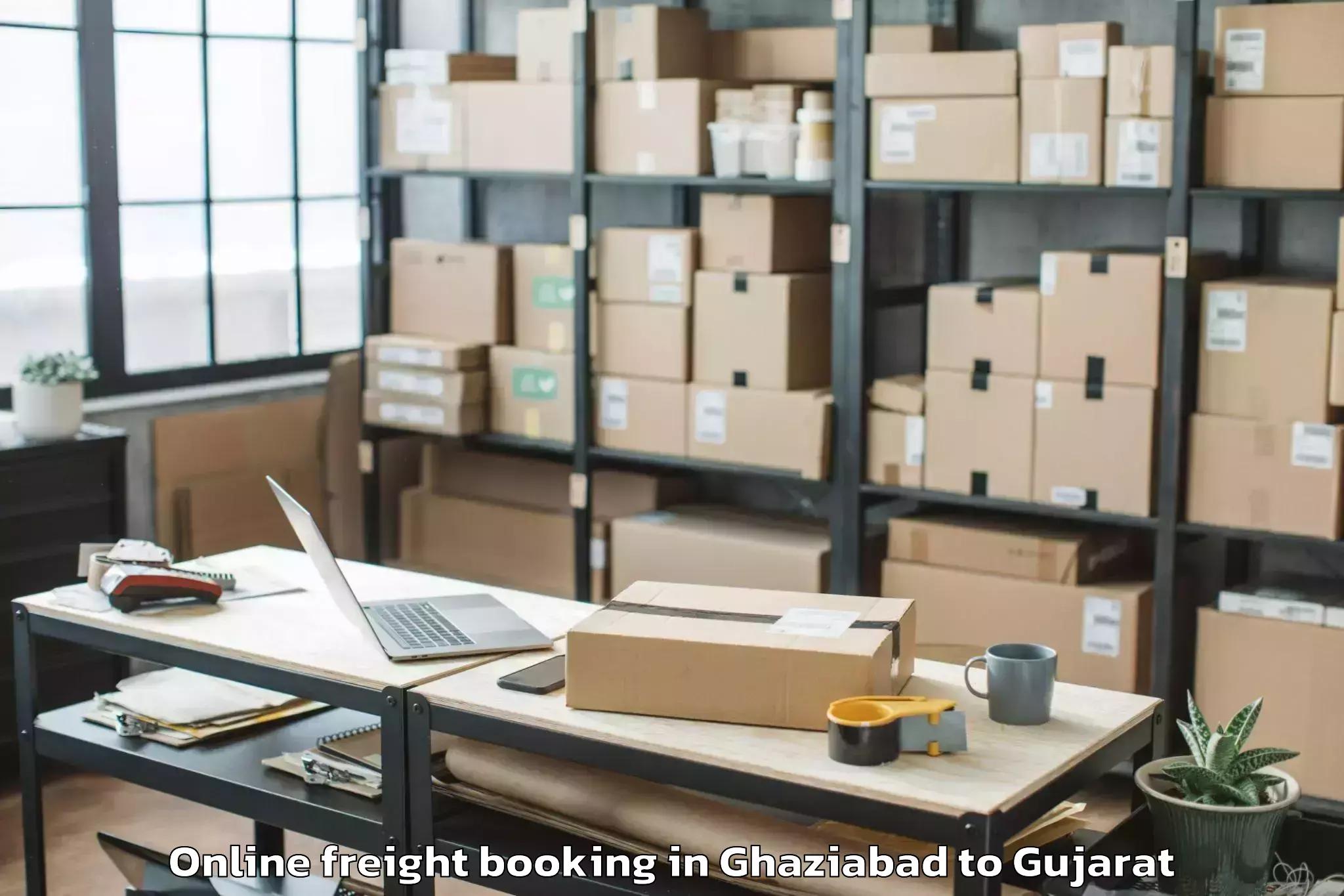 Hassle-Free Ghaziabad to Delvada Online Freight Booking